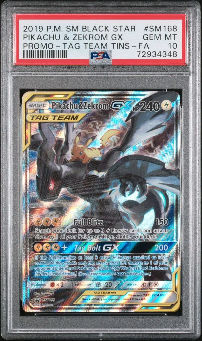 Pikachu & Zekrom GX, graded PSA 10