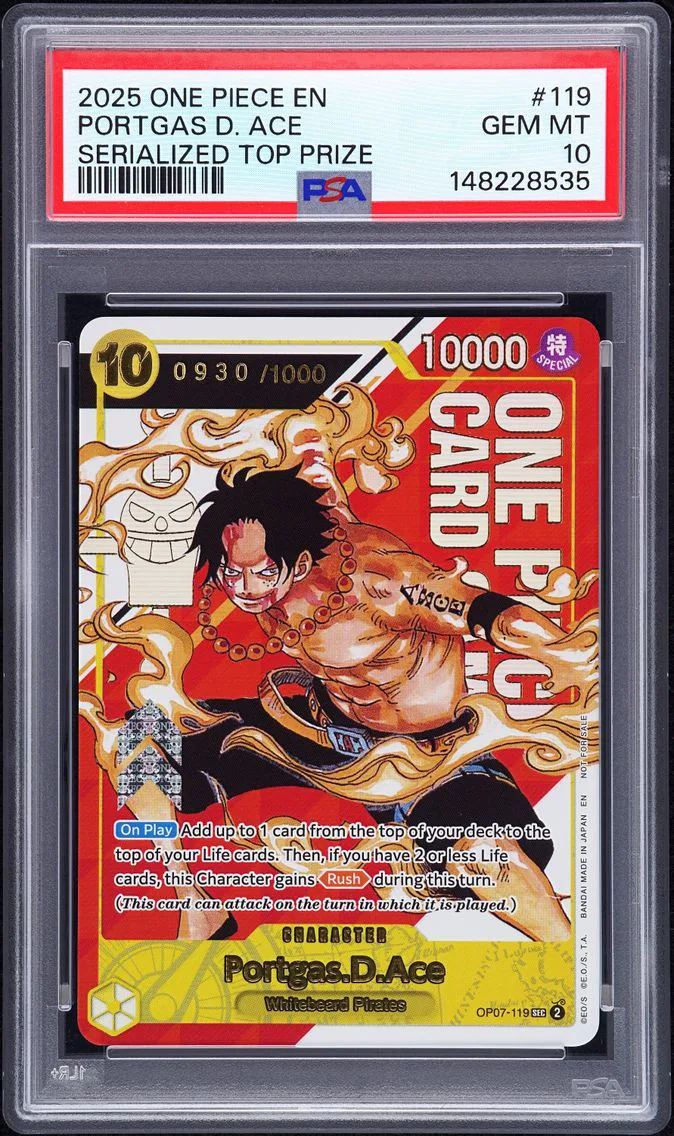 Portgas D. Ace, graded PSA 10