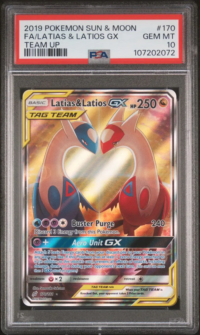Latias & Latios GX, graded PSA 10