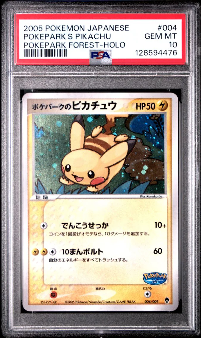 Pokepark's Pikachu, graded PSA 10