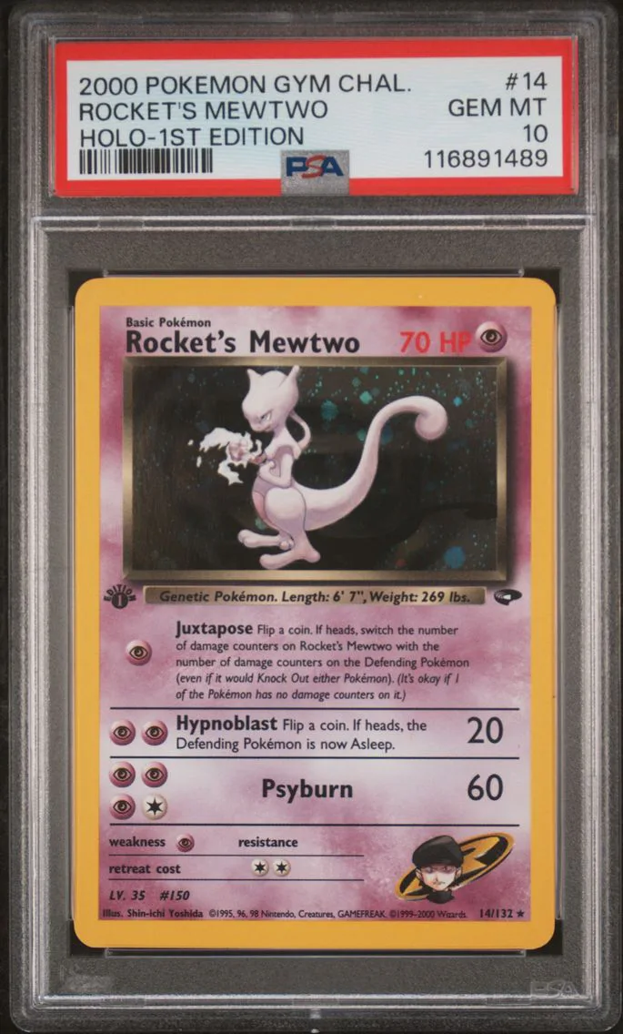 Rocket's Mewtwo, graded PSA 10