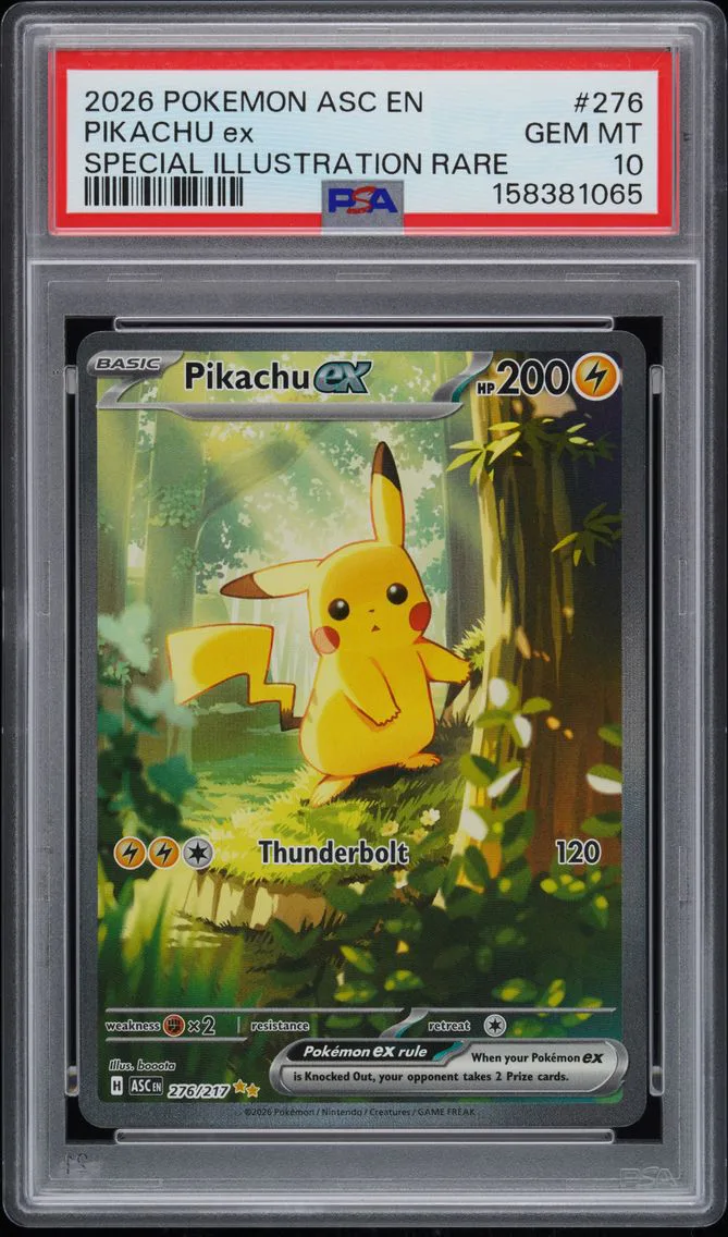 Pikachu EX, graded PSA 10
