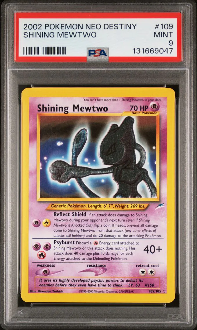Shining Mewtwo, graded PSA 9