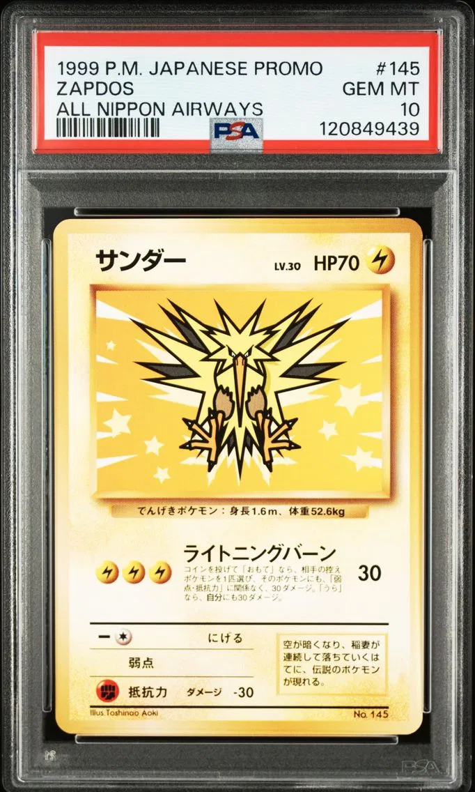 Zapdos, graded PSA 10