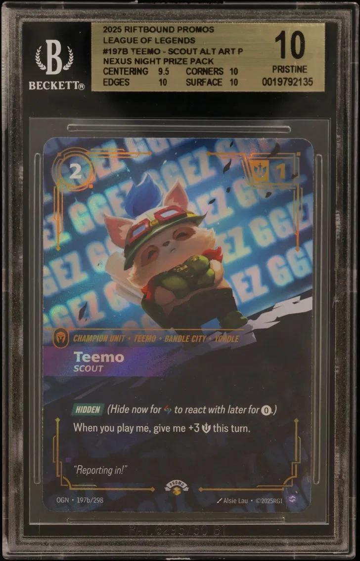 Teemo - Scout ALT ART P/(Nexus Night Prize Pack), graded BGS 10