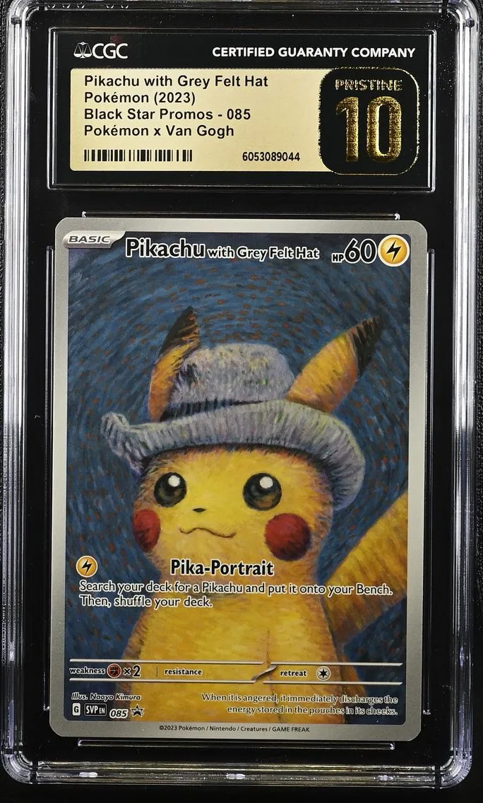 Pikachu with Grey Felt Hat, graded CGC 10
