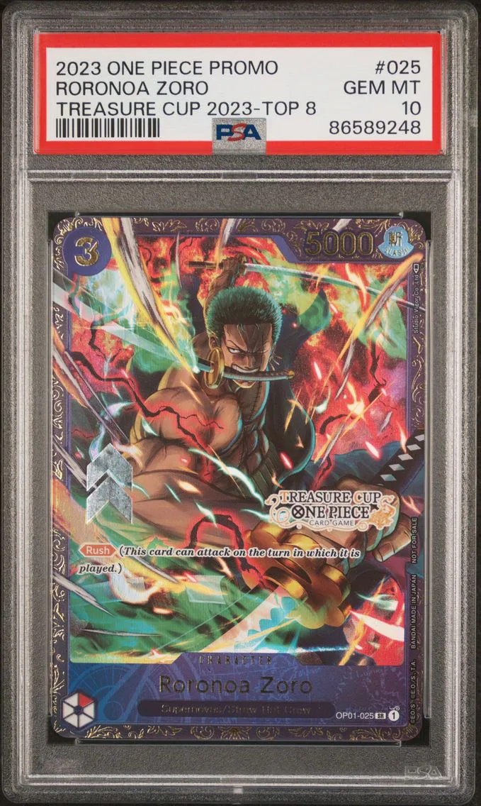 Roronoa Zoro, graded PSA 10