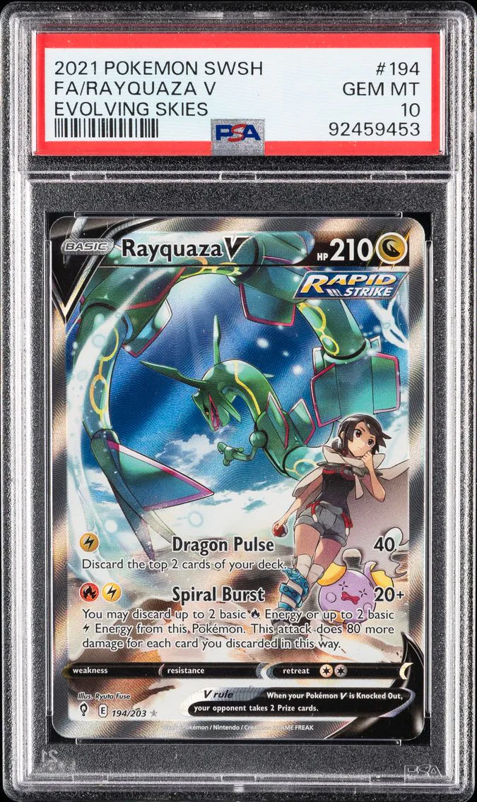 Rayquaza V, graded PSA 10