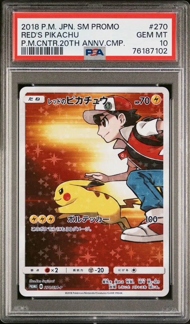Red's Pikachu, graded PSA 10
