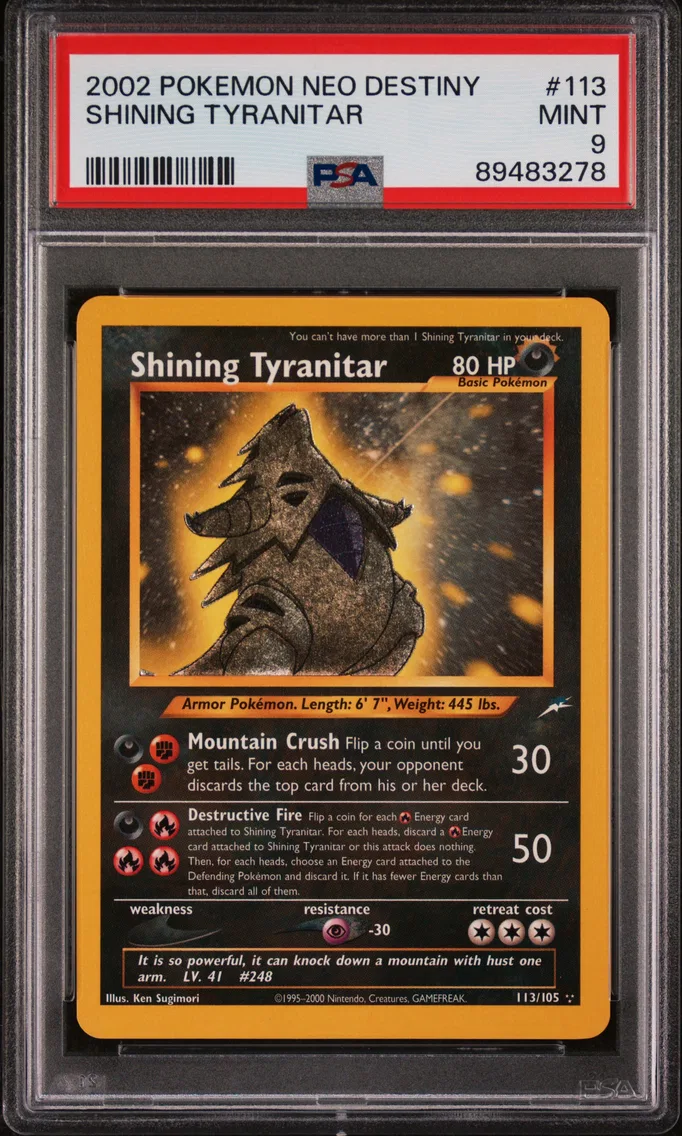 Shining Tyranitar, graded PSA 9