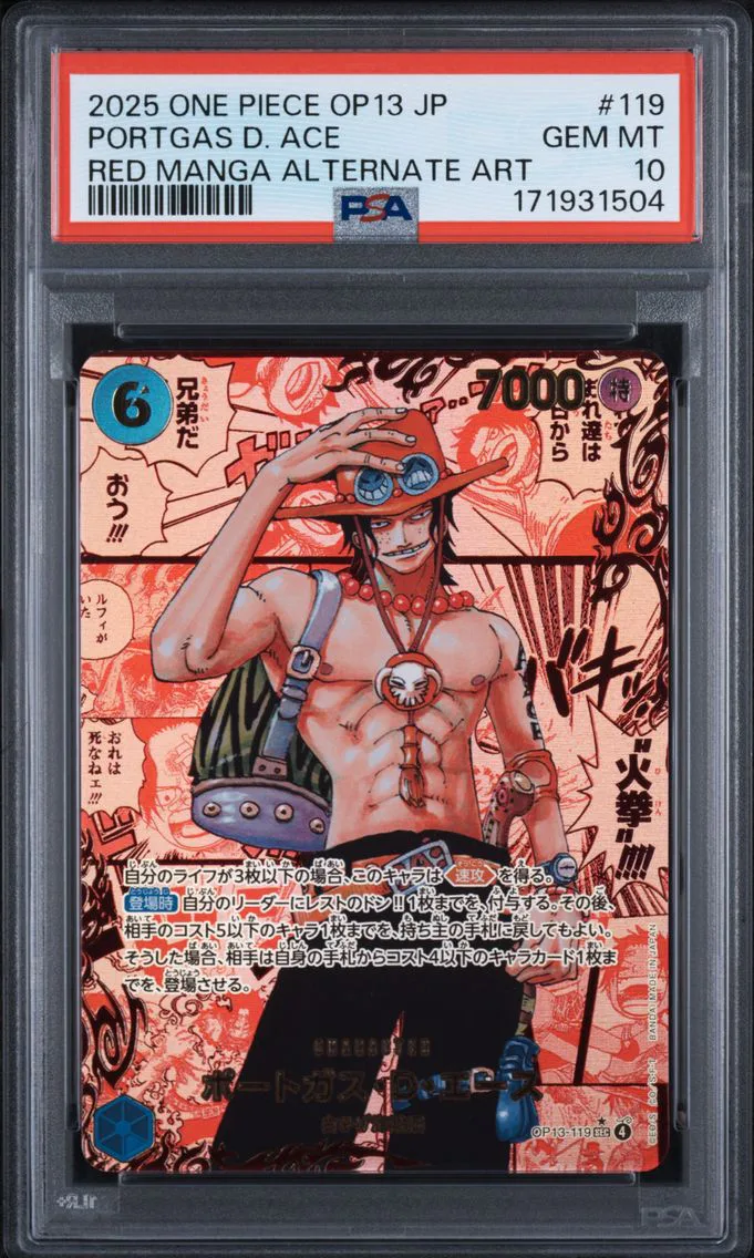Portgas D. Ace, graded PSA 10