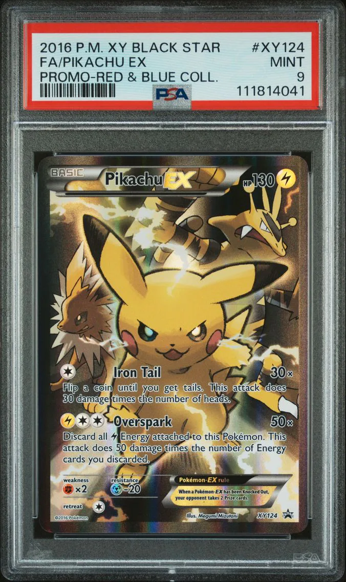 Pikachu EX, graded PSA 9