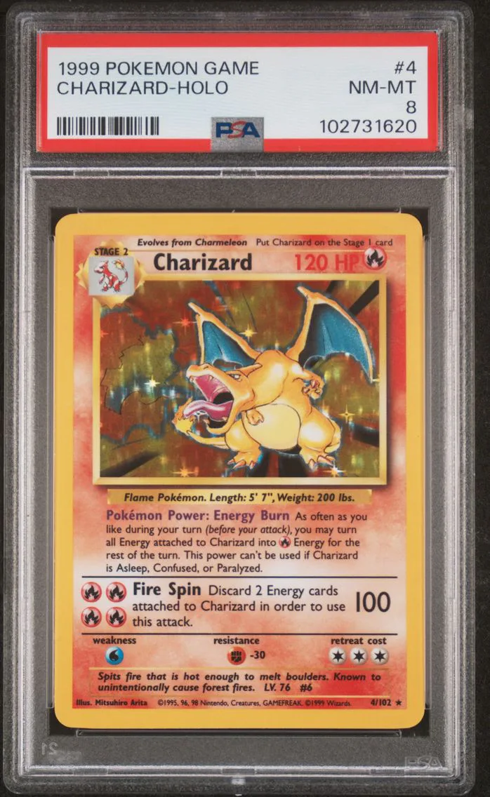 Charizard, graded PSA 8