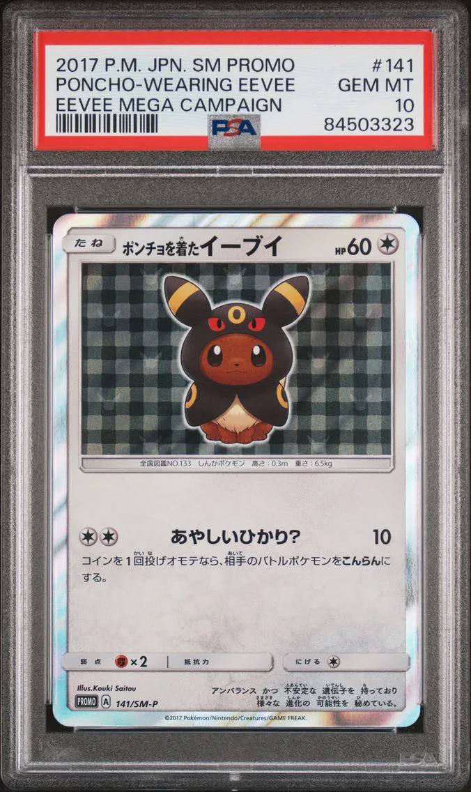 Poncho-Wearing Eevee, graded PSA 10