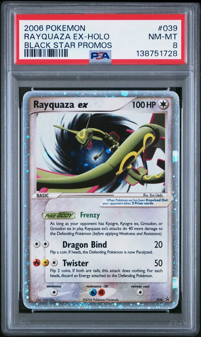 Rayquaza EX, graded PSA 8