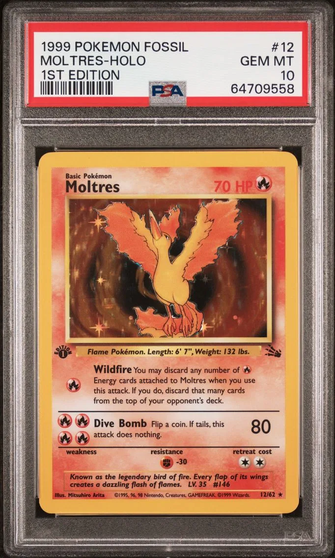Moltres, graded PSA 10