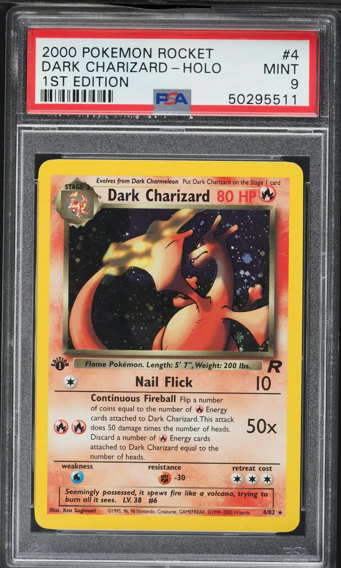 Dark Charizard, graded PSA 9