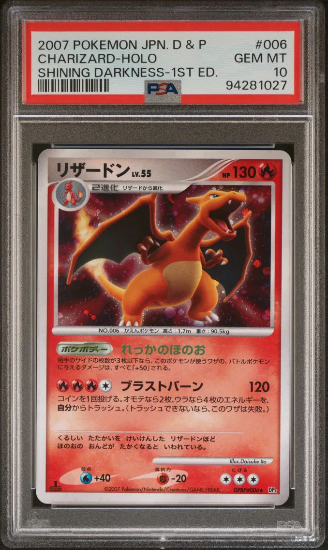 Charizard, graded PSA 10