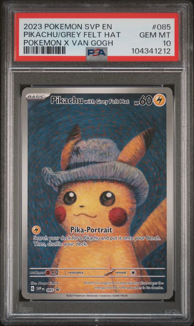 Pikachu With Grey Felt Hat, graded PSA 10