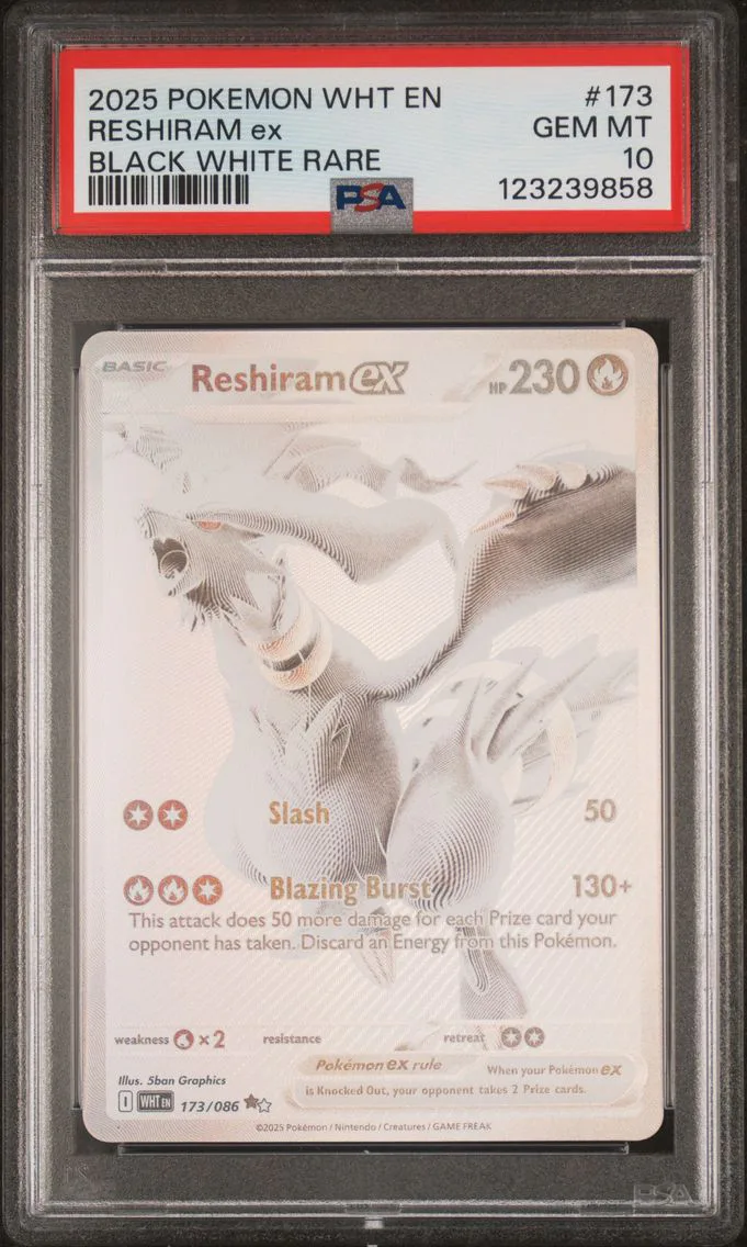 Reshiram EX, graded PSA 10