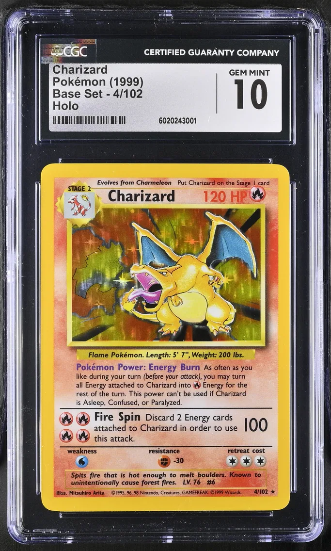 Charizard, graded CGC 10