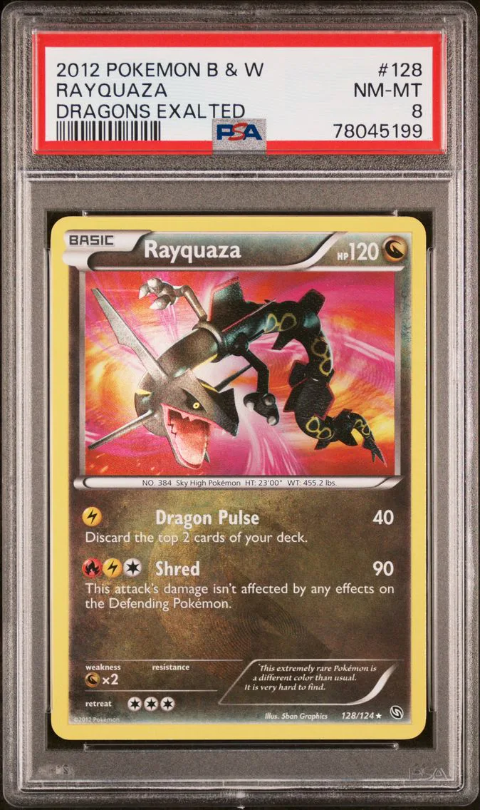 Rayquaza, graded PSA 8