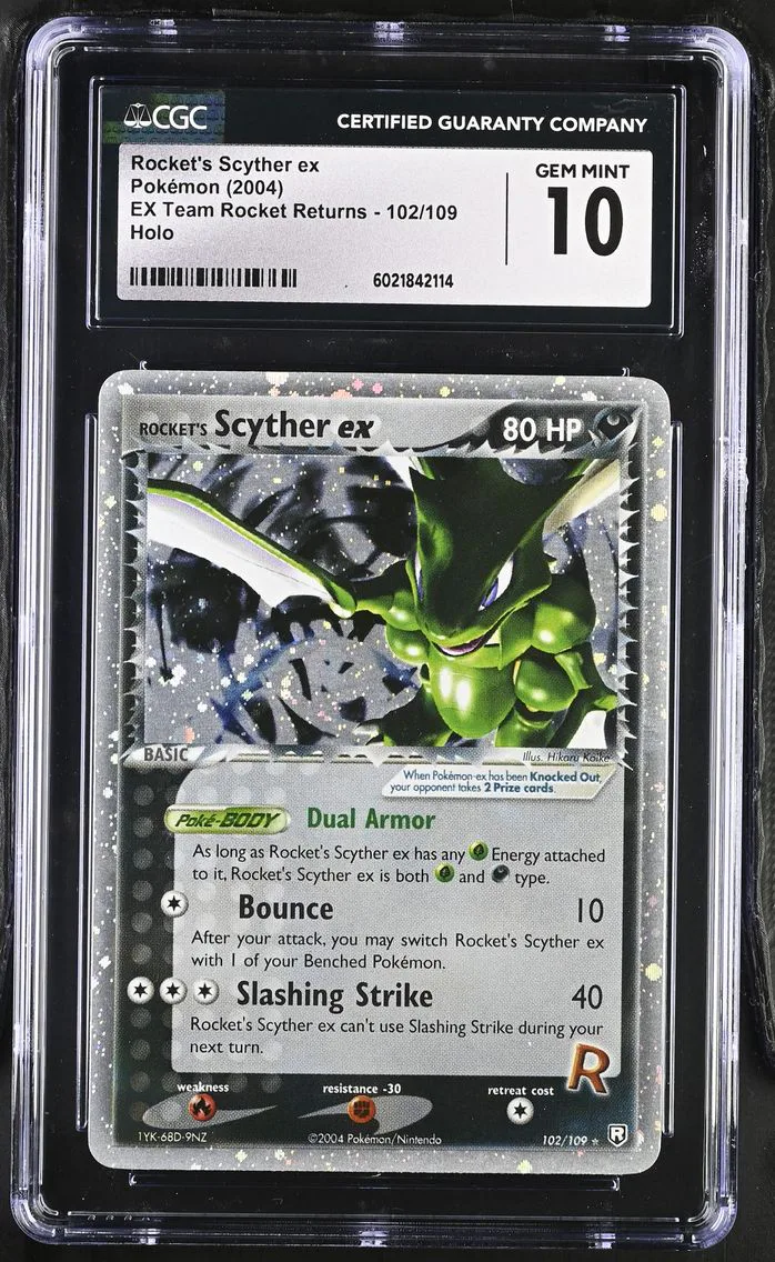 Rocket's Scyther ex, graded CGC 10