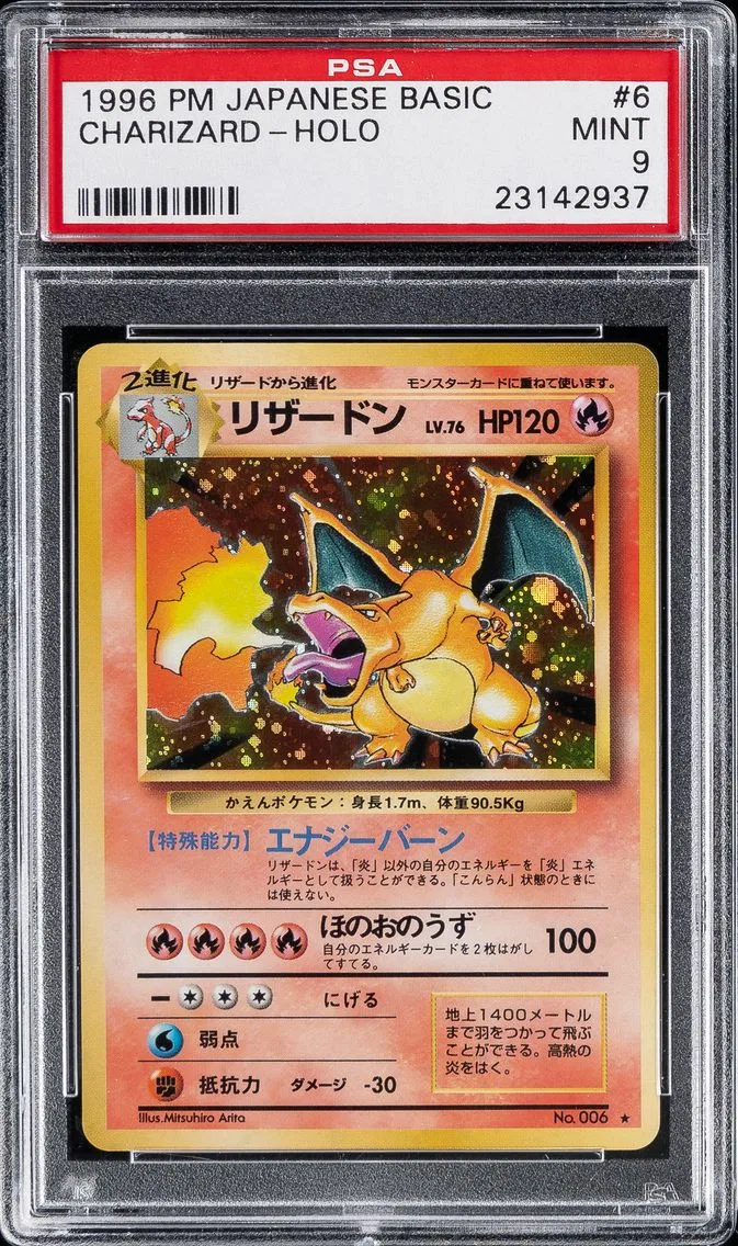 Charizard, graded PSA 9