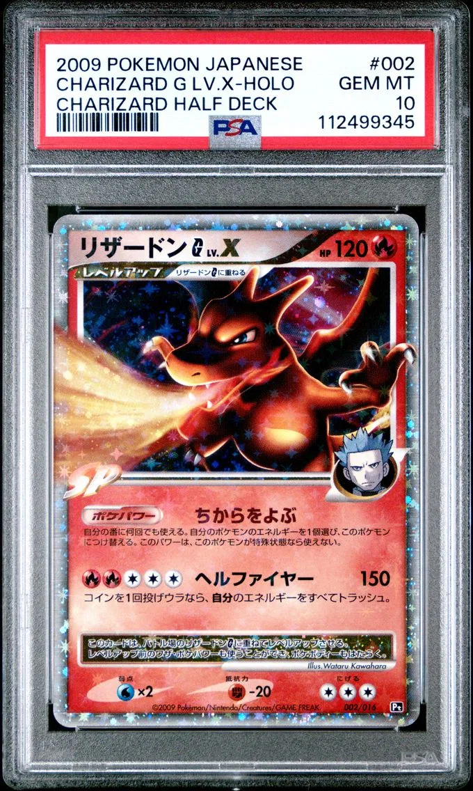 Charizard G LV.X, graded PSA 10