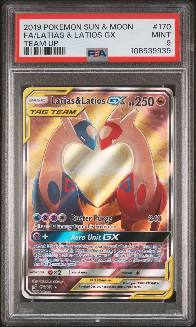Latias & Latios GX, graded PSA 9