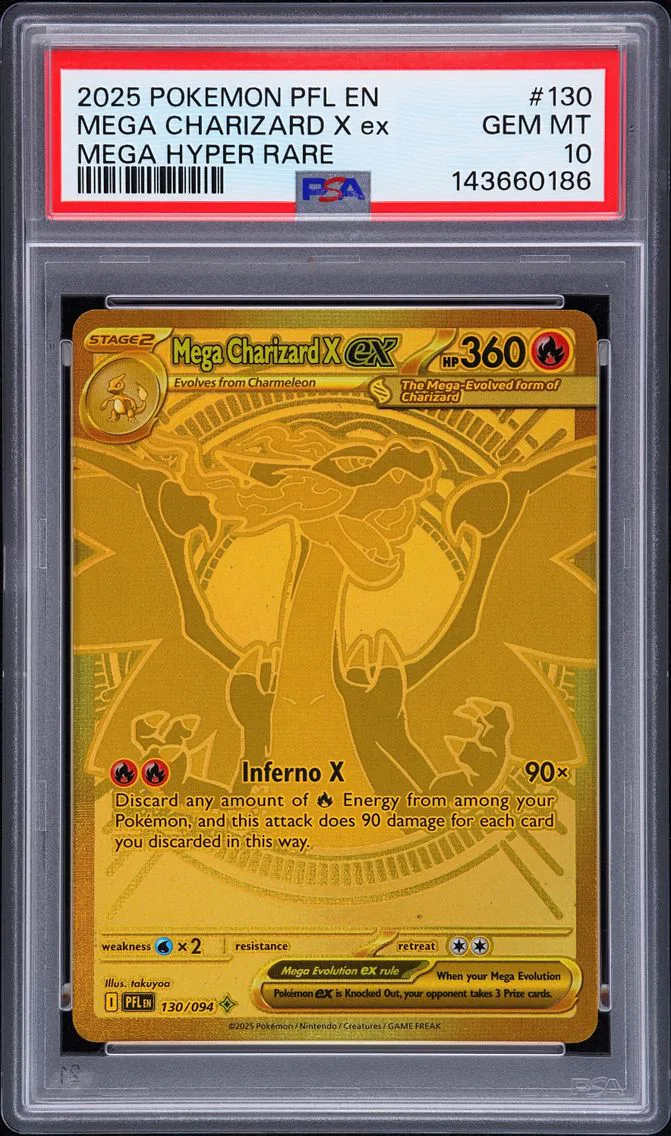 Mega Charizard X EX, graded PSA 10